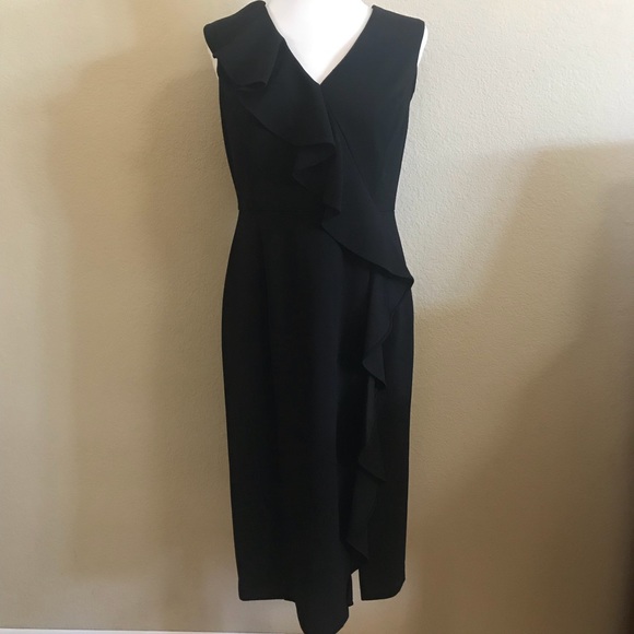 Calvin Klein Dresses & Skirts - {Calvin Klein} Black Classic Ruffle Dress Size 6